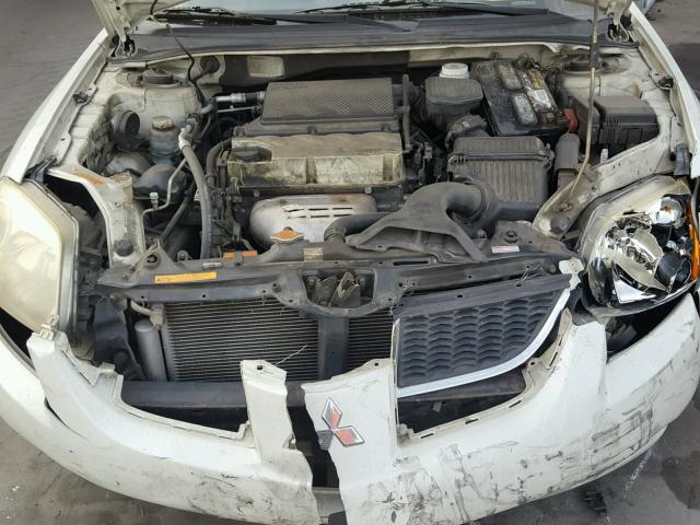 4A3AB36F86E016144 - 2006 MITSUBISHI GALANT ES WHITE photo 7