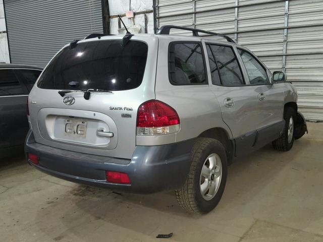 KM8SC13E85U935176 - 2005 HYUNDAI SANTA FE G SILVER photo 4