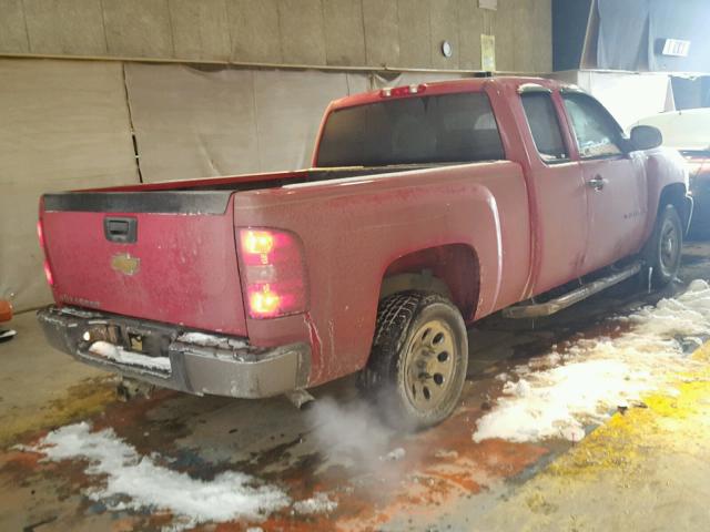 2GCEC19C071589405 - 2007 CHEVROLET SILVERADO RED photo 4