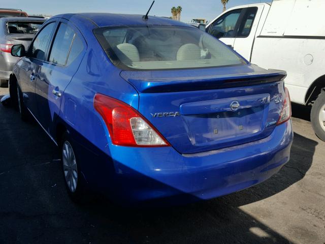 3N1CN7AP7DL887496 - 2013 NISSAN VERSA S BLUE photo 3