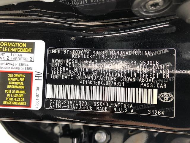 4T1BK1EBXJU279921 - 2018 TOYOTA AVALON XLE BLACK photo 10