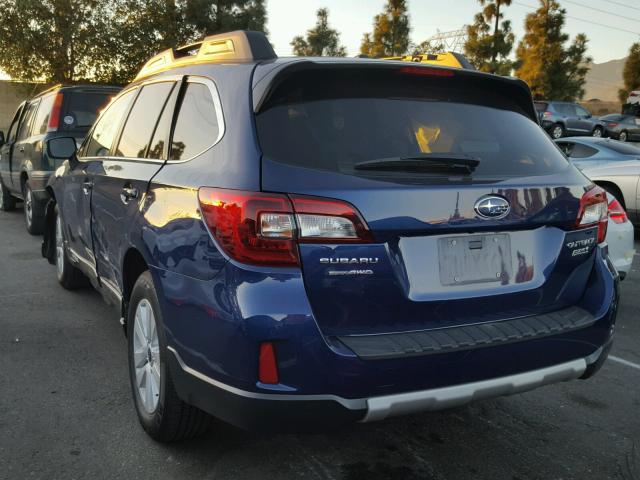 4S4BSAFC1F3240705 - 2015 SUBARU OUTBACK 2. BLUE photo 3