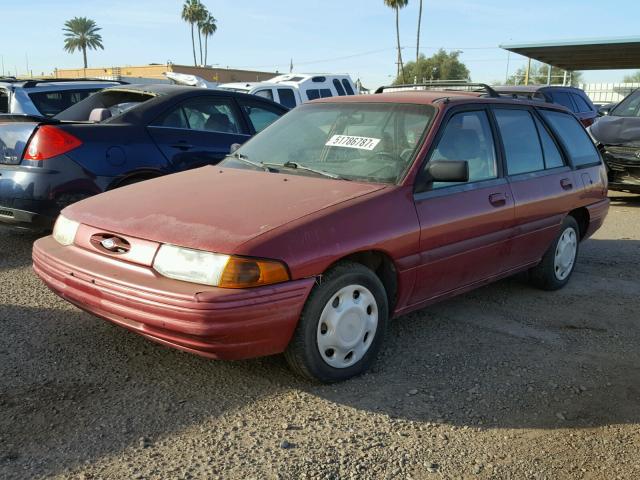 3FASP15J7SR190383 - 1995 FORD ESCORT LX RED photo 2