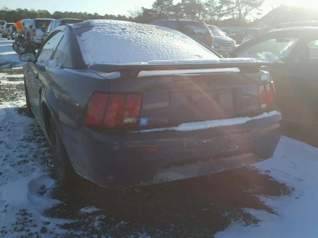 1FAFP40412F220348 - 2002 FORD MUSTANG BLUE photo 3