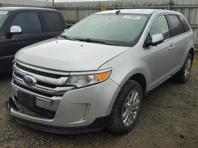 2FMDK4KC5DBC22365 - 2013 FORD EDGE LIMIT SILVER photo 2