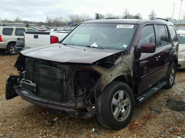 5FNYF4H78BB033147 - 2011 HONDA PILOT EXLN MAROON photo 2