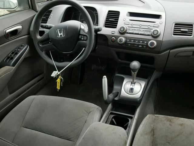 1HGFA16576L109158 - 2006 HONDA CIVIC LX SILVER photo 9