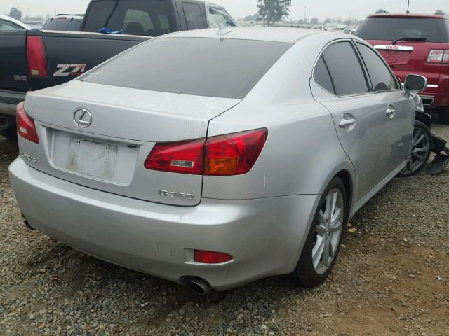 JTHBE262072009163 - 2007 LEXUS IS 350 SILVER photo 4