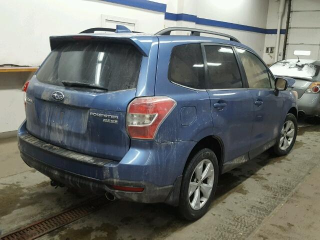 JF2SJAHC5GH456051 - 2016 SUBARU FORESTER 2 BLUE photo 4