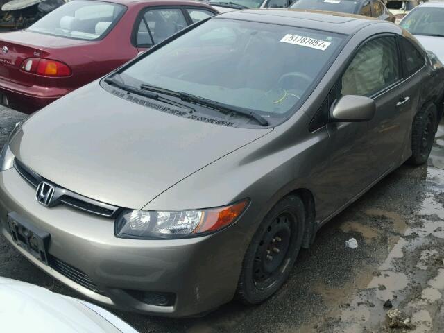 2HGFG12698H014677 - 2008 HONDA CIVIC LX GRAY photo 2