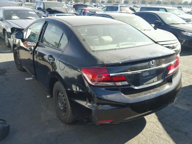 19XFB2F59DE209737 - 2013 HONDA CIVIC LX BLACK photo 3