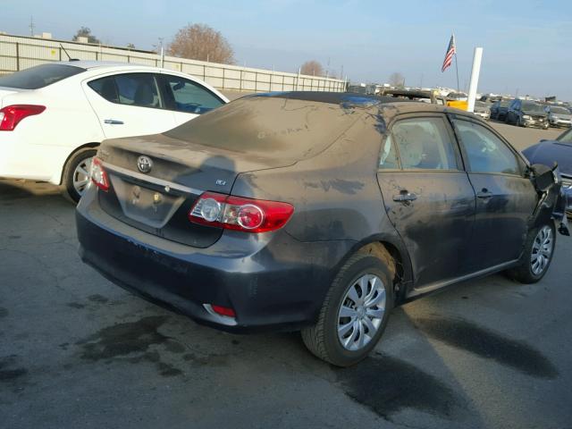 2T1BU4EE0CC801966 - 2012 TOYOTA COROLLA BA GRAY photo 4