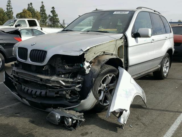 5UXFA13515LY14392 - 2005 BMW X5 3.0I SILVER photo 2