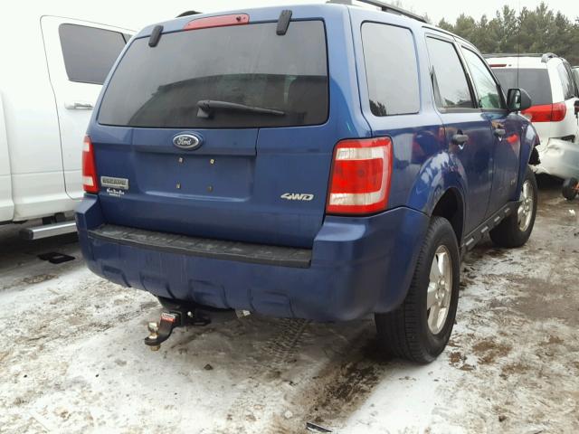 1FMCU93128KA09336 - 2008 FORD ESCAPE XLT BLUE photo 4