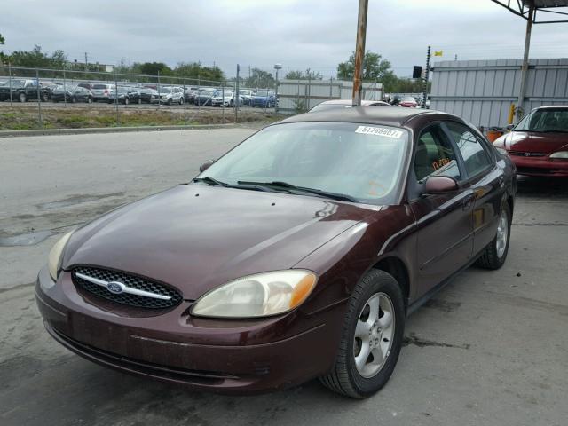 1FAFP5327YA230999 - 2000 FORD TAURUS SE BROWN photo 2