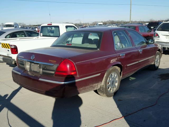 2MEFM75V58X629700 - 2008 MERCURY GRAND MARQ MAROON photo 4