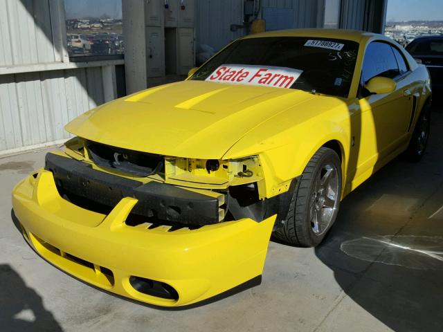 1FAFP48Y13F320474 - 2003 FORD MUSTANG CO YELLOW photo 2