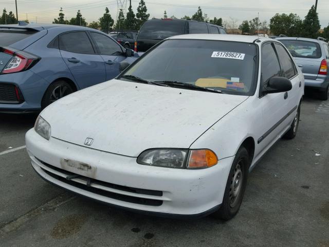 JHMEG8647NS029063 - 1992 HONDA CIVIC DX WHITE photo 2