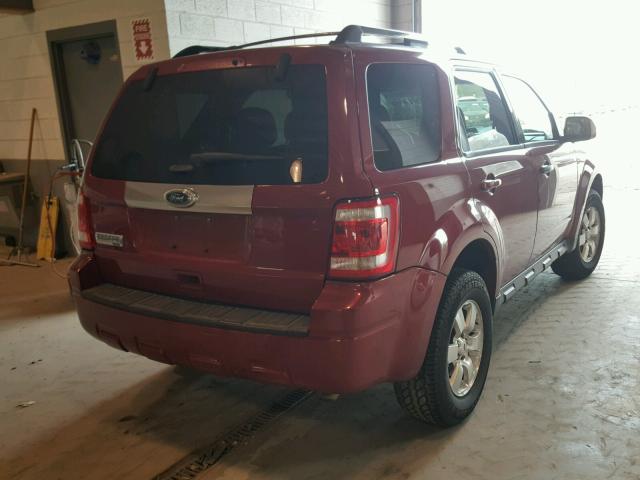 1FMCU0E77BKB48107 - 2011 FORD ESCAPE LIM RED photo 4