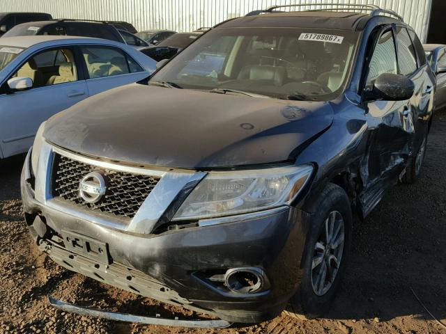 5N1AR2MM1EC628086 - 2014 NISSAN PATHFINDER GRAY photo 2