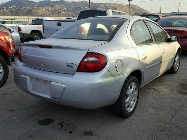 1B3ES56C65D126461 - 2005 DODGE NEON SXT SILVER photo 4