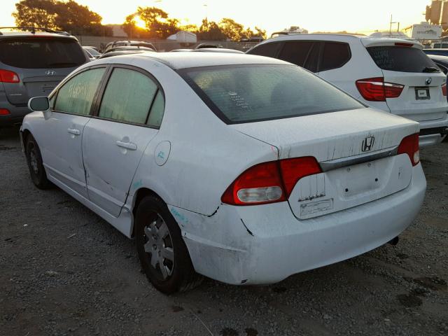 2HGFA1F52BH520068 - 2011 HONDA CIVIC LX WHITE photo 3