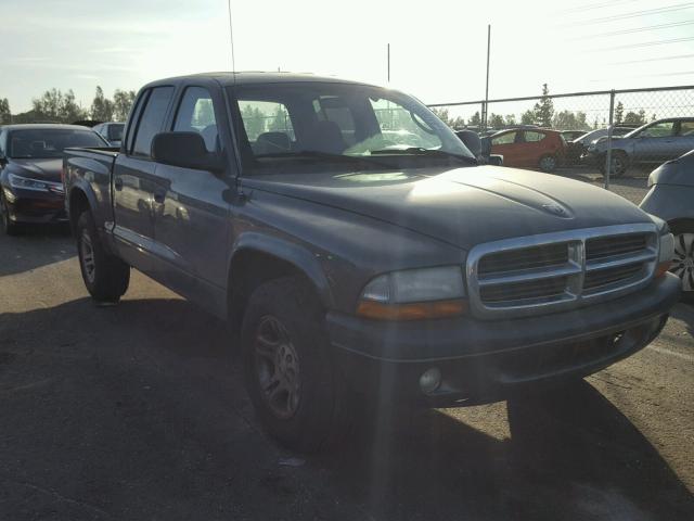 1D7HL38K74S654124 - 2004 DODGE DAKOTA QUA GRAY photo 1