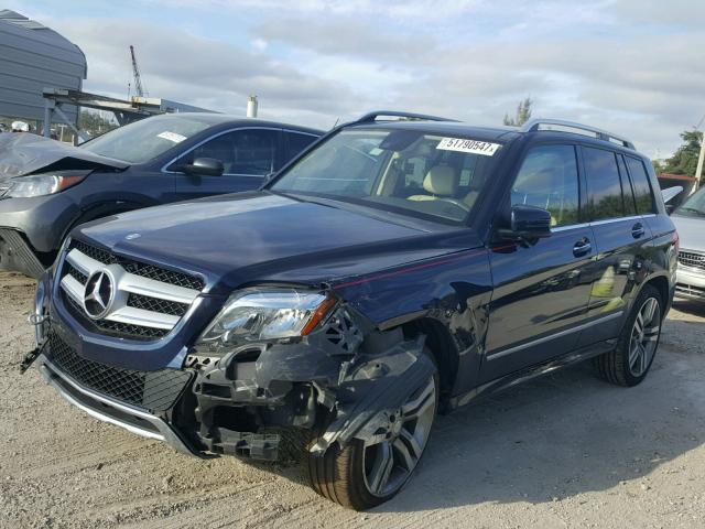 WDCGG5HB7EG178185 - 2014 MERCEDES-BENZ GLK 350 BLUE photo 2