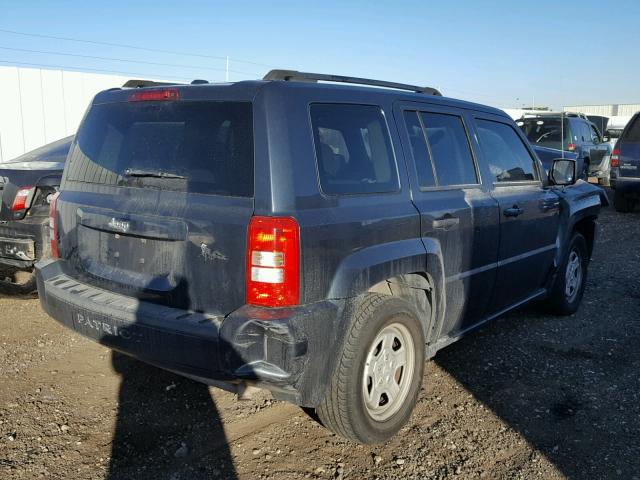 1J8FT28W67D298894 - 2007 JEEP PATRIOT SP BLUE photo 4