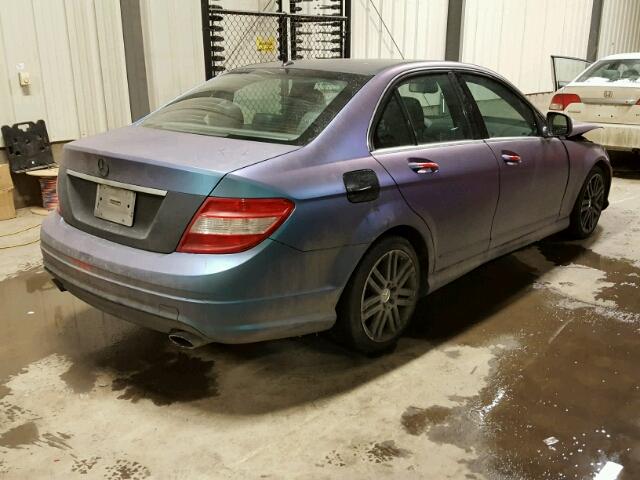 WDDGF54X98R027633 - 2008 MERCEDES-BENZ C 300 BLUE photo 4