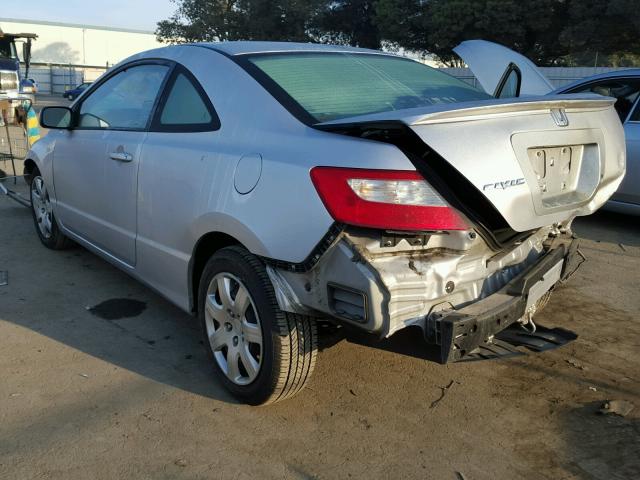 2HGFG1B63AH521760 - 2010 HONDA CIVIC LX SILVER photo 3