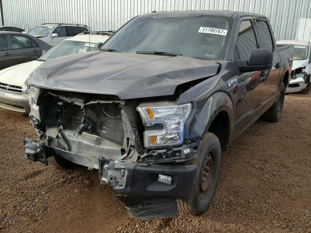 1FTEW1CF5HKC46892 - 2017 FORD F150 SUPER GRAY photo 2