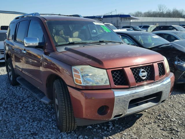 5N1AA08A24N713906 - 2004 NISSAN ARMADA SE BURGUNDY photo 1