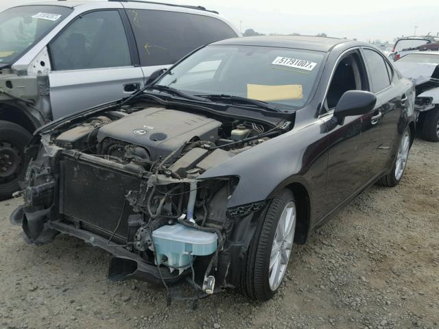 JTHBK262665017256 - 2006 LEXUS IS 250 BLACK photo 2