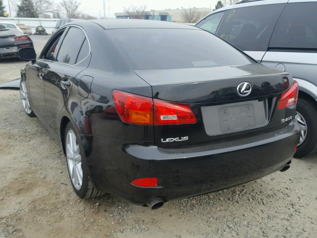 JTHBK262665017256 - 2006 LEXUS IS 250 BLACK photo 3