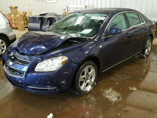 1G1ZH57B984207181 - 2008 CHEVROLET MALIBU 1LT BLUE photo 2