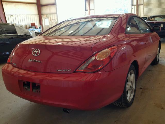 4T1CA30P94U014174 - 2004 TOYOTA CAMRY SOLA RED photo 4