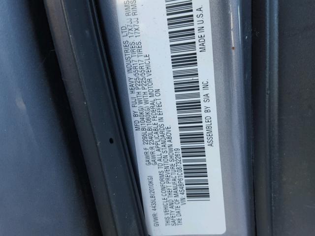 4S4BP61C087322619 - 2008 SUBARU OUTBACK 2. BLUE photo 10