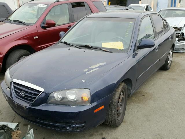 KMHDN46DX5U045222 - 2005 HYUNDAI ELANTRA GL BLUE photo 2