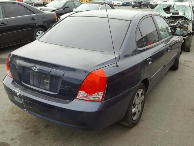 KMHDN46DX5U045222 - 2005 HYUNDAI ELANTRA GL BLUE photo 4