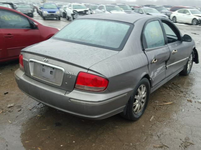 KMHWF35H93A787212 - 2003 HYUNDAI SONATA GLS GRAY photo 4