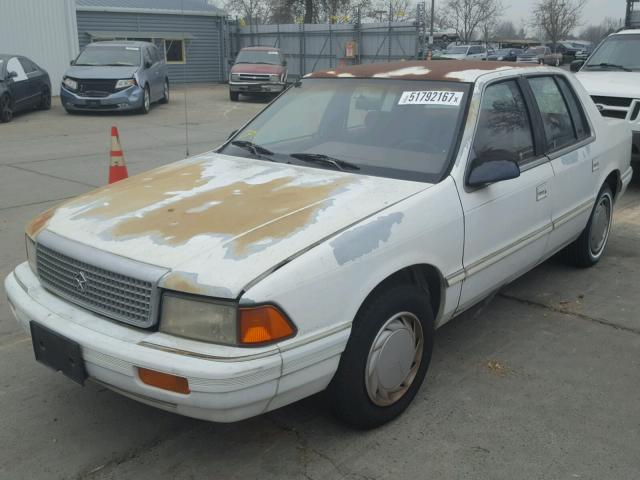 3P3XA46KXNT240534 - 1992 PLYMOUTH ACCLAIM WHITE photo 2