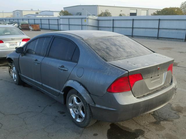 2HGFA16578H532421 - 2008 HONDA CIVIC LX GRAY photo 3