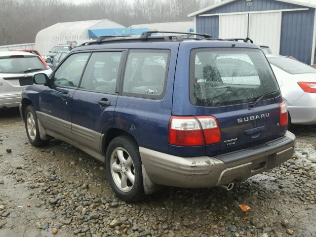 JF1SF65592H726898 - 2002 SUBARU FORESTER S BLUE photo 3