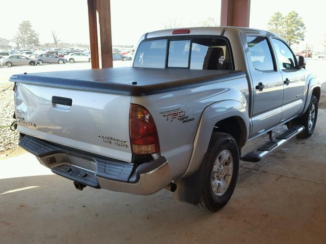 5TEJU62NX6Z186790 - 2006 TOYOTA TACOMA DOU SILVER photo 4