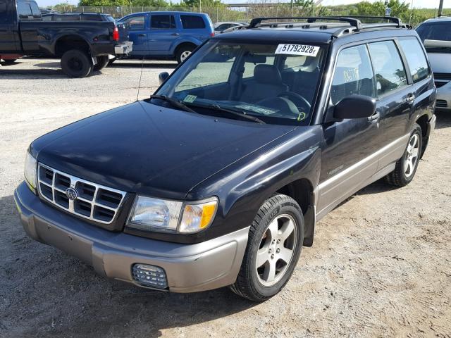 JF1SF6552WH707020 - 1998 SUBARU FORESTER S BLACK photo 2