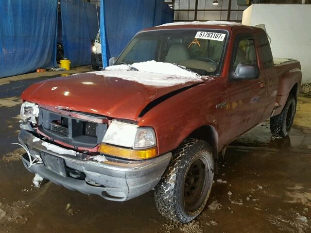 1FTZR15U9WPB00192 - 1998 FORD RANGER SUP BURGUNDY photo 2