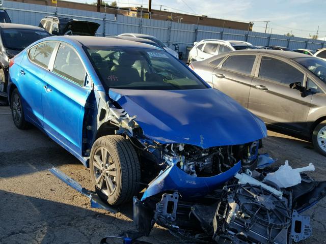 5NPD84LF2HH009637 - 2017 HYUNDAI ELANTRA SE BLUE photo 1