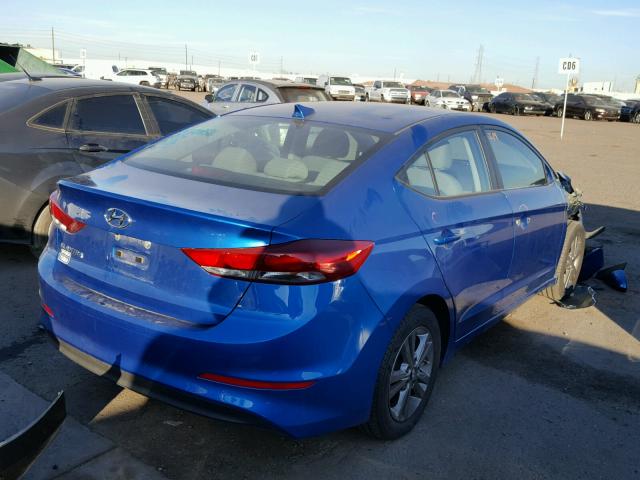 5NPD84LF2HH009637 - 2017 HYUNDAI ELANTRA SE BLUE photo 4