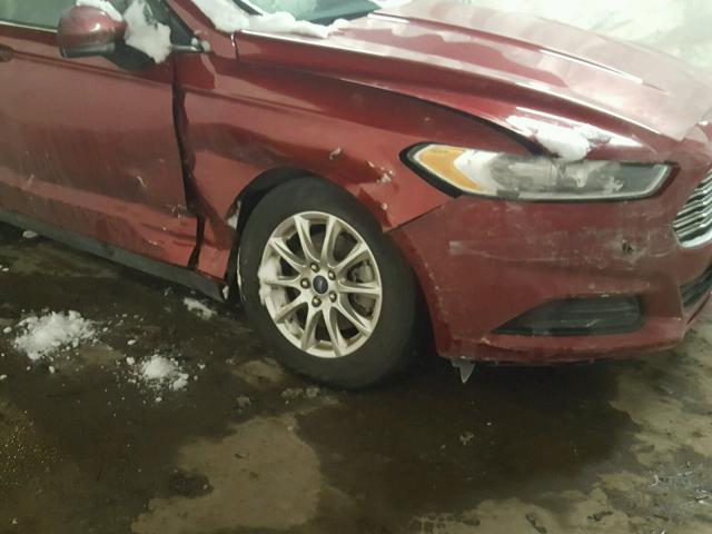 1FA6P0G7XG5114373 - 2016 FORD FUSION S RED photo 10